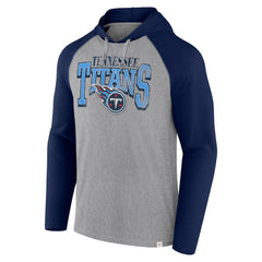 Tennessee Titans Under Center Long Sleeve Hoodie T-Shirt - Gray/Navy outlet