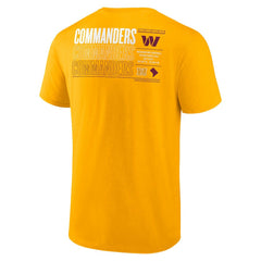 Washington Commanders Repeat Stats T-Shirt - Gold cheap