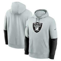 Las Vegas Raiders 2024 Sideline Club Pullover Hoodie - Silver | Nike sale