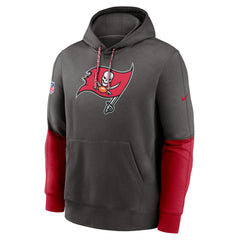 Tampa Bay Buccaneers 2024 Sideline Club Pullover Hoodie - Pewter | Nike for sale