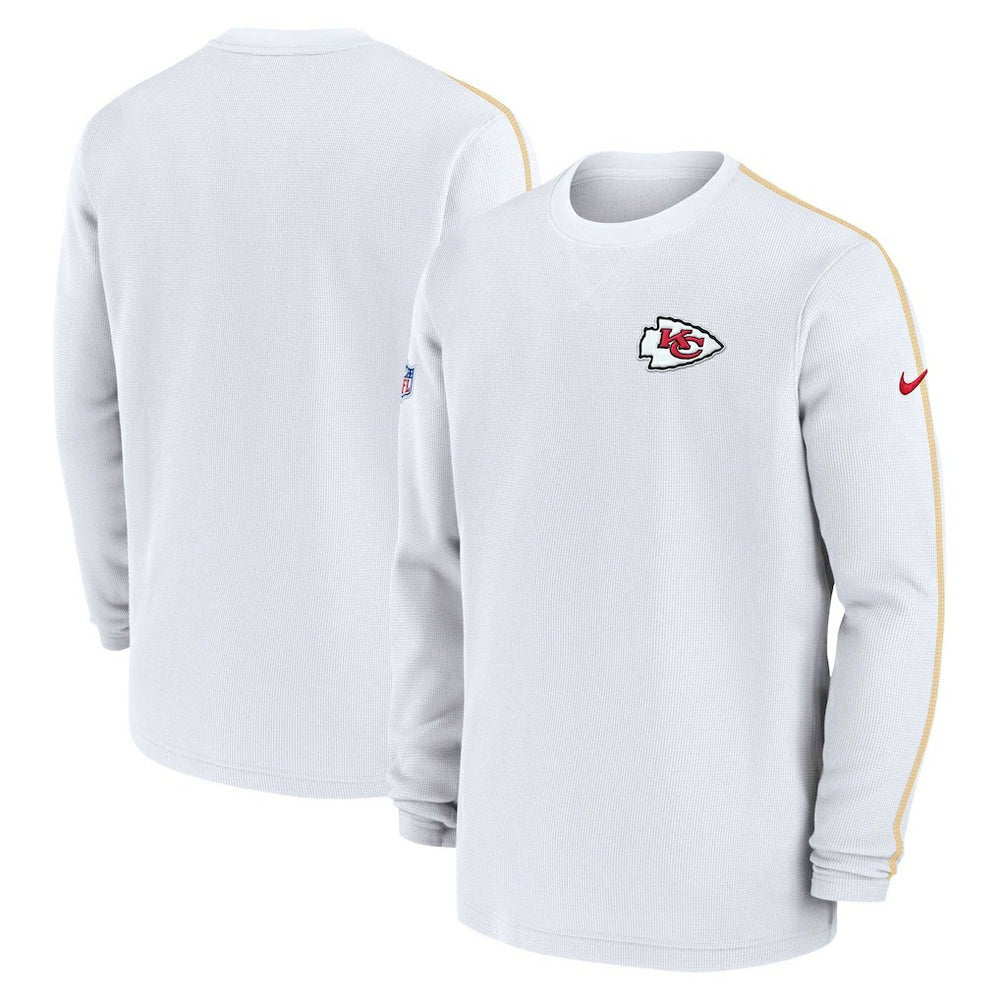 Kansas City Chiefs 2024 Sideline Coaches Long Sleeve Top - White | Nike for sale