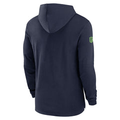 Seattle Seahawks 2024/25 Sideline Performance Long Sleeve Hoodie T-Shirt - College Navy | Nike cheap