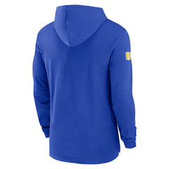 Los Angeles Rams 2024/25 Sideline Performance Long Sleeve Hoodie T-Shirt - Royal | Nike for sale
