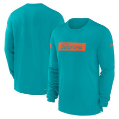 Miami Dolphins Sideline Player Performance Long Sleeve T-Shirt - Aqua | Nike discount