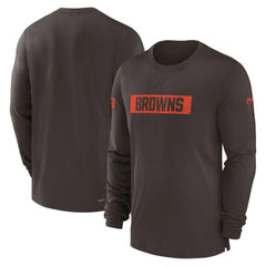 Cleveland Browns Sideline Player Performance Long Sleeve T-Shirt - Brown | Nike on sale