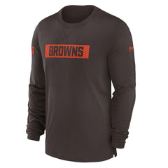 Cleveland Browns Sideline Player Performance Long Sleeve T-Shirt - Brown | Nike on sale