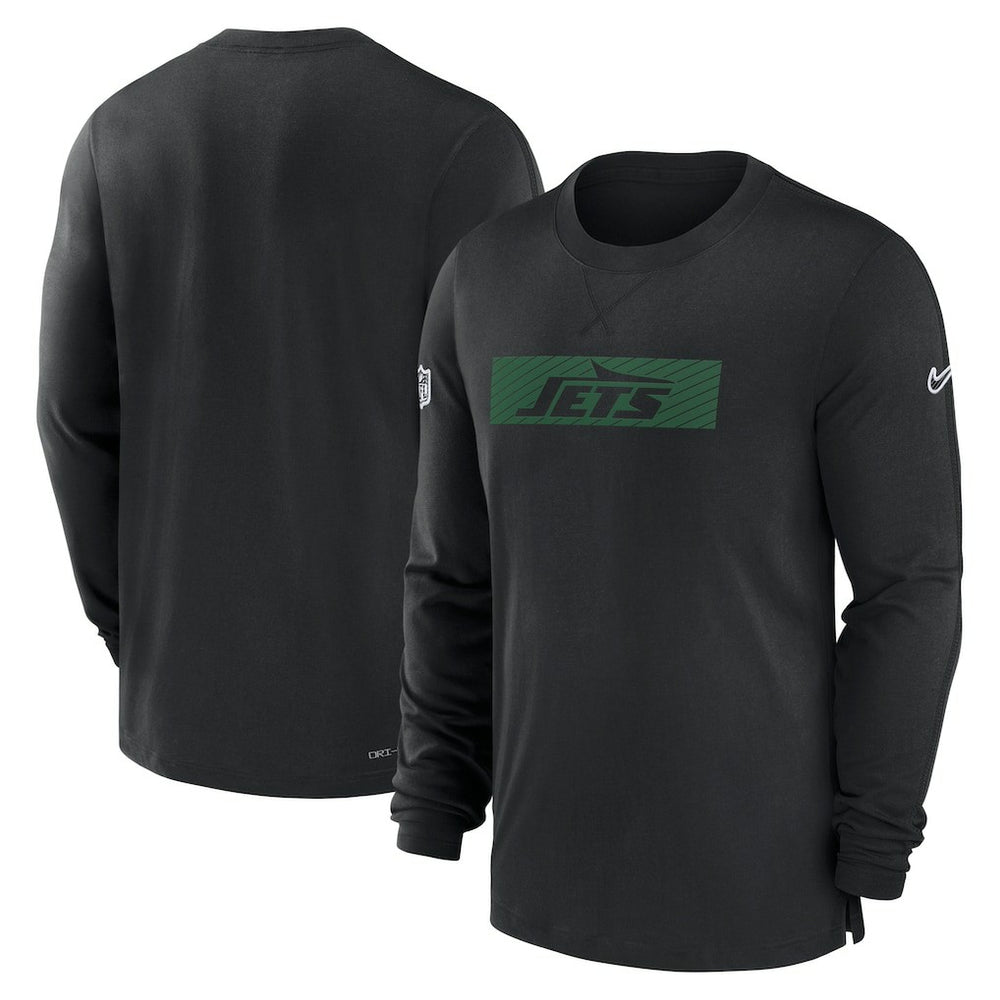 New York Jets Sideline Player Performance Long Sleeve T-Shirt - Black | Nike for sale
