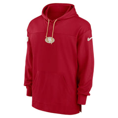 San Francisco 49ers Sideline Jersey Performance Pullover Hoodie - Scarlet | Nike on sale
