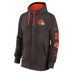 Cleveland Browns Primetime Club Full-Zip Hoodie - Brown | Nike outlet