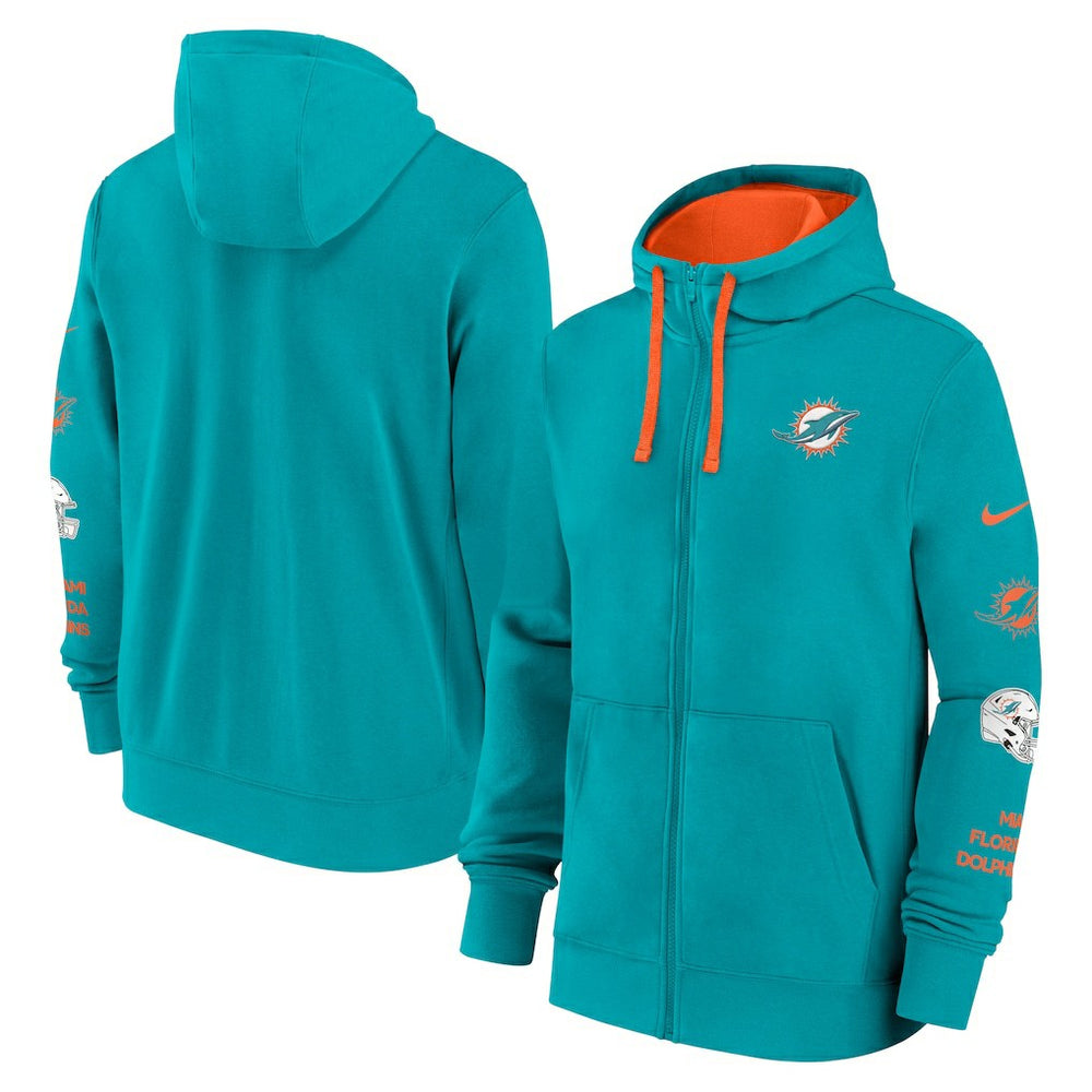 Miami Dolphins Primetime Club Full-Zip Hoodie - Aqua | Nike cheap
