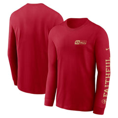 San Francisco 49ers All Out Long Sleeve T-Shirt - Scarlet | Nike online