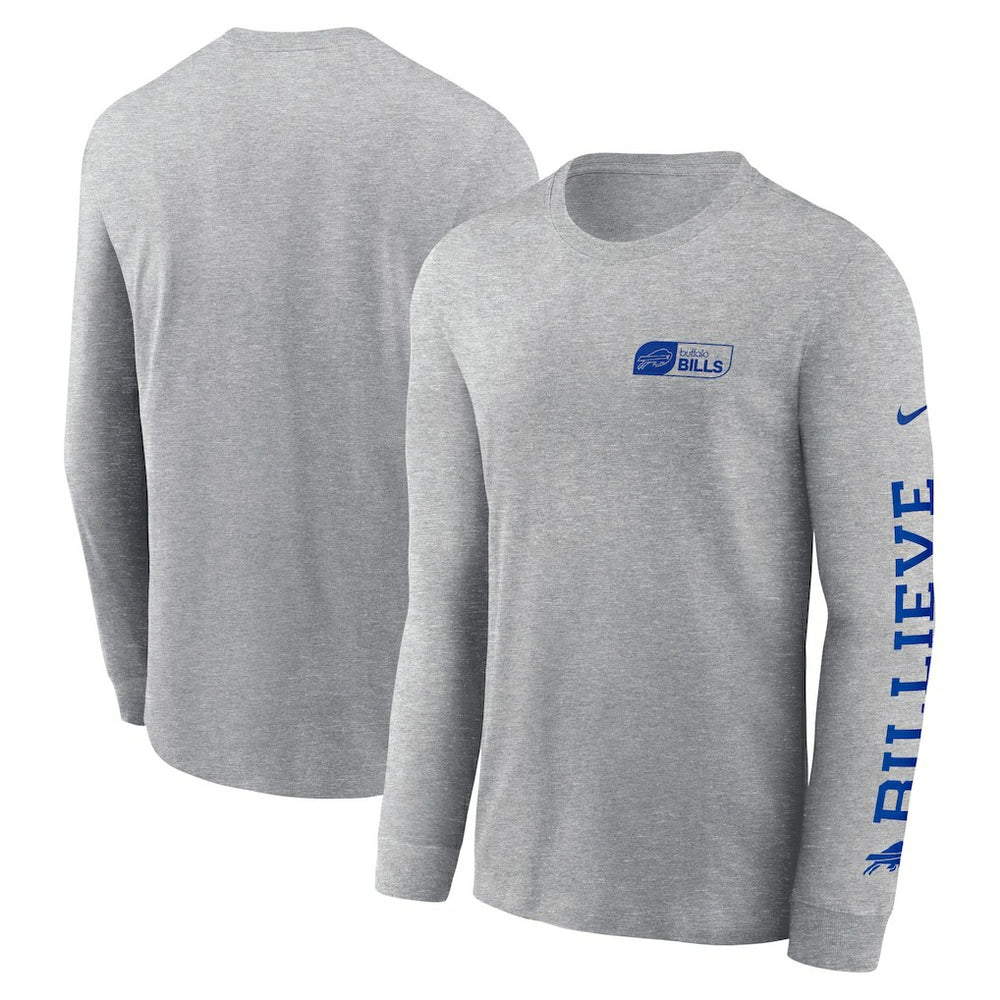 Buffalo Bills All Out Long Sleeve T-Shirt - Heather Gray | Nike on sale