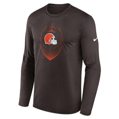 Cleveland Browns Icon Legend Performance Long Sleeve T-Shirt - Brown | Nike on sale