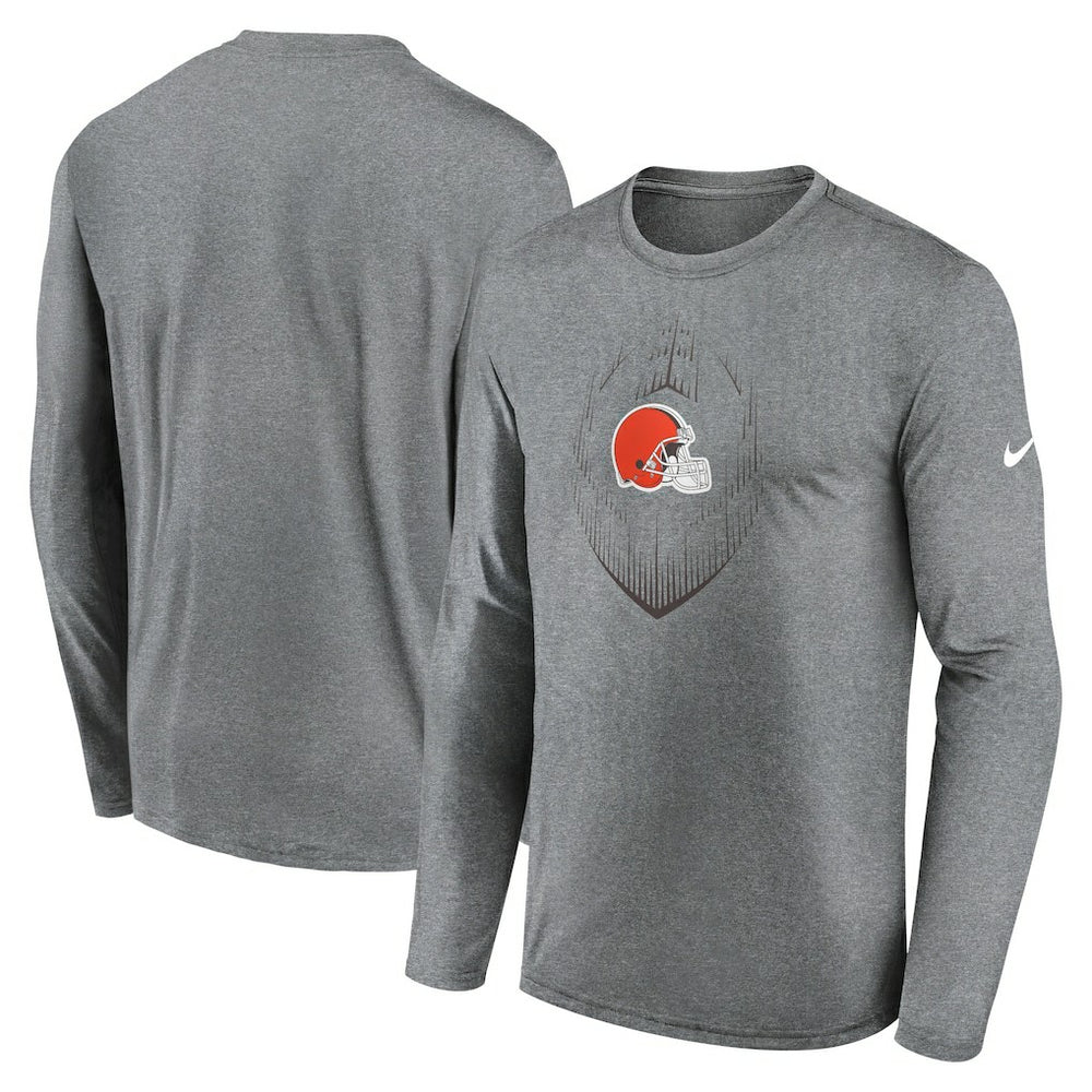 Cleveland Browns Icon Legend Performance Long Sleeve T-Shirt - Heather Gray | Nike cheap