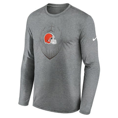 Cleveland Browns Icon Legend Performance Long Sleeve T-Shirt - Heather Gray | Nike cheap
