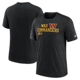 Washington Commanders Overlap Lockup Tri-Blend T-Shirt - Black | Nike outlet