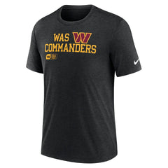 Washington Commanders Overlap Lockup Tri-Blend T-Shirt - Black | Nike outlet