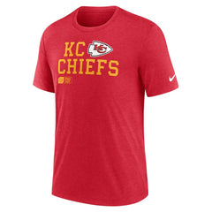 Kansas City Chiefs Overlap Lockup Tri-Blend T-Shirt - Red | Nike on sale