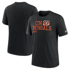 Cincinnati Bengals Overlap Lockup Tri-Blend T-Shirt - Black | Nike outlet