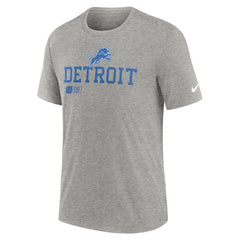 Detroit Lions Overlap Lockup Tri-Blend T-Shirt - Heather Gray | Nike discount