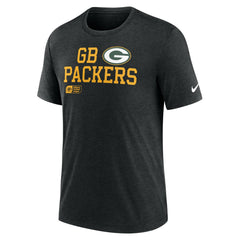 Green Bay Packers Overlap Lockup Tri-Blend T-Shirt - Black | Nike online