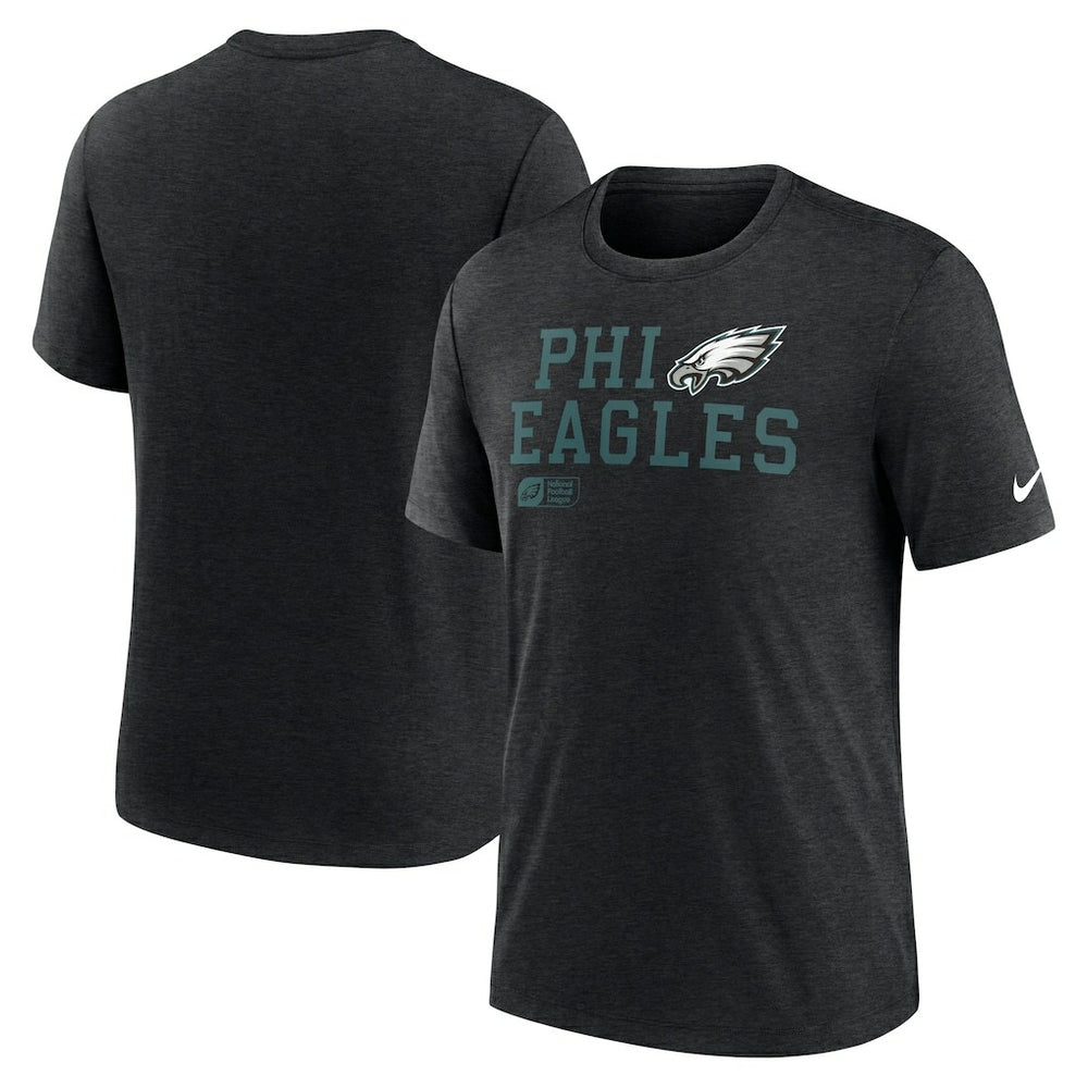 Philadelphia Eagles Overlap Lockup Tri-Blend T-Shirt - Black | Nike cheap