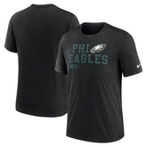 Philadelphia Eagles Overlap Lockup Tri-Blend T-Shirt - Black | Nike cheap