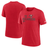 Tampa Bay Buccaneers Overlap Lockup Tri-Blend T-Shirt - Red | Nike outlet