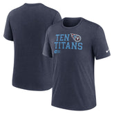 Tennessee Titans Overlap Lockup Tri-Blend T-Shirt - Navy | Nike on sale