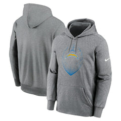 Los Angeles Chargers Icon Performance Pullover Hoodie - Heather Gray | Nike cheap
