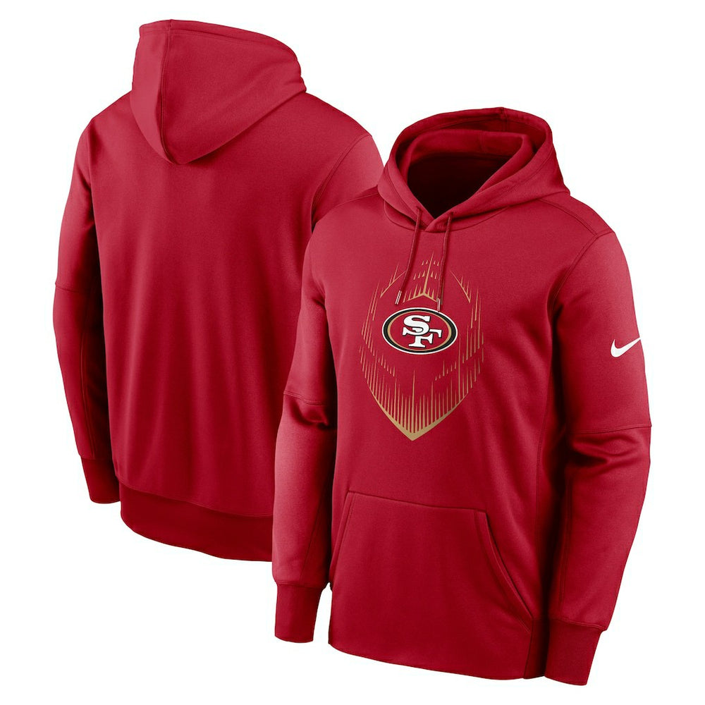 San Francisco 49ers Icon Performance Pullover Hoodie - Scarlet | Nike online