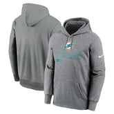 Miami Dolphins Performance Pullover Hoodie - Heather Gray | Nike sale