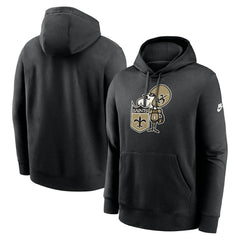 New Orleans Saints Rewind Club Logo Pullover Hoodie - Black | Nike online