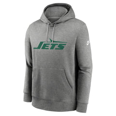 New York Jets Rewind Club Logo Pullover Hoodie - Heather Gray | Nike discount