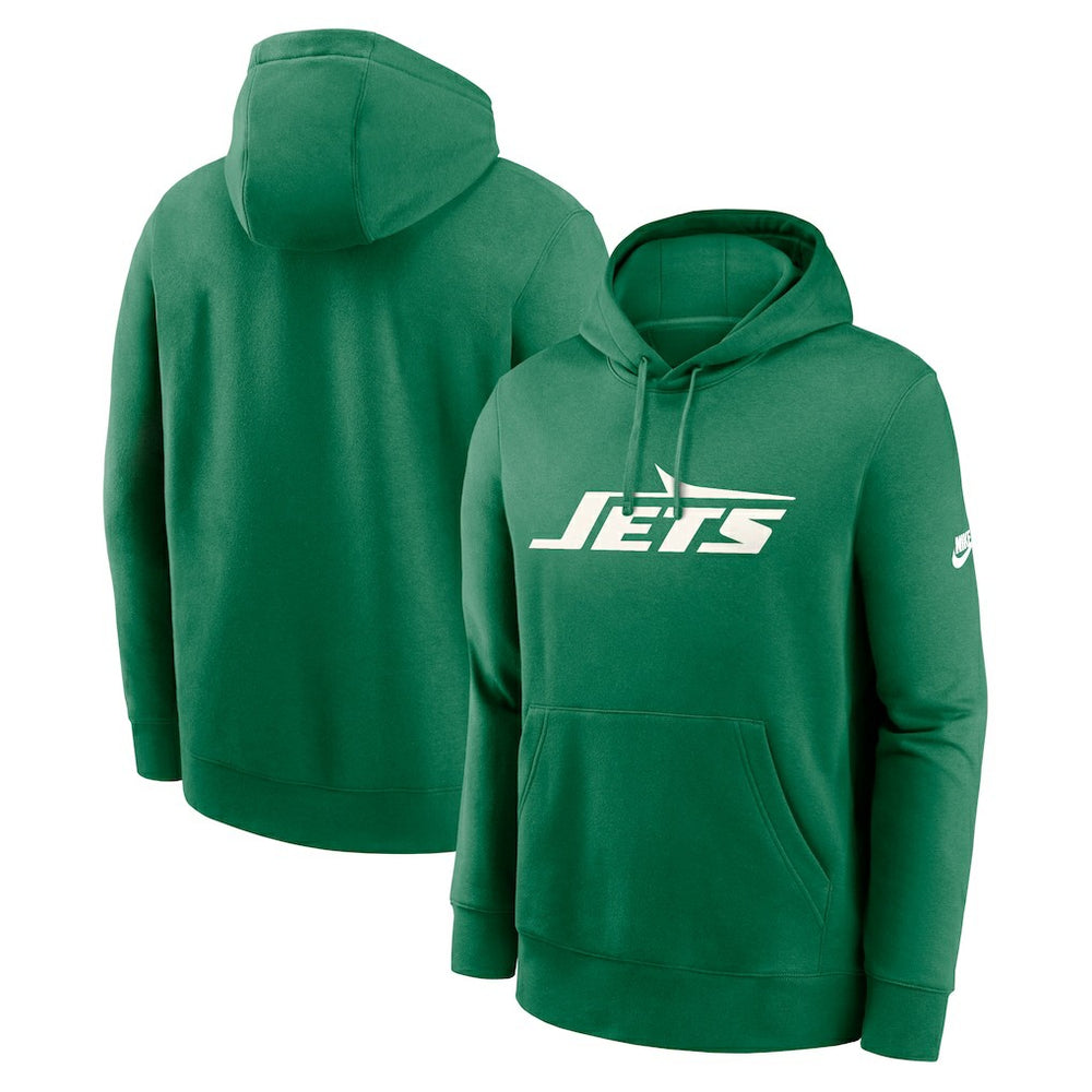 New York Jets Rewind Club Logo Pullover Hoodie - Kelly Green | Nike for sale