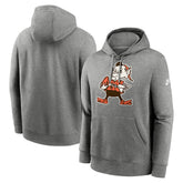 Cleveland Browns Rewind Club Logo Pullover Hoodie - Heather Gray | Nike on sale