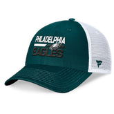 Philadelphia Eagles Upper Trucker Adjustable Hat - Midnight Green/White for sale