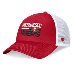 San Francisco 49ers Upper Trucker Adjustable Hat - Scarlet/White discount