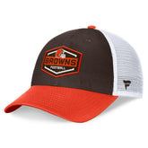 Cleveland Browns Bench Trucker Adjustable Hat - Brown/Orange cheap
