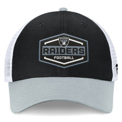 Las Vegas Raiders Bench Trucker Adjustable Hat - Black/Silver sale