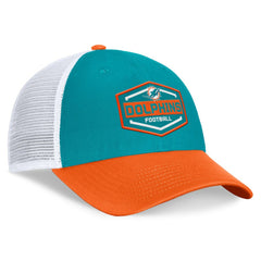 Miami Dolphins Bench Trucker Adjustable Hat - Aqua/Orange sale