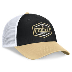 New Orleans Saints Bench Trucker Adjustable Hat - Black/Gold cheap