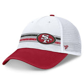 San Francisco 49ers Flawless Stripe Adjustable Hat - White/Scarlet for sale