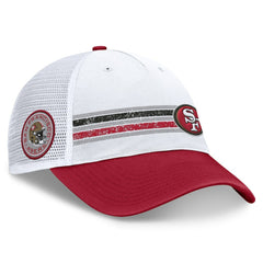 San Francisco 49ers Flawless Stripe Adjustable Hat - White/Scarlet for sale