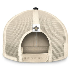 New Orleans Saints Diamond Stripe Trucker Adjustable Hat - Natural/Black cheap