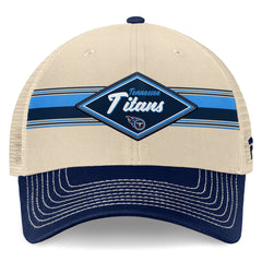 Tennessee Titans Diamond Stripe Trucker Adjustable Hat - Natural/Navy outlet