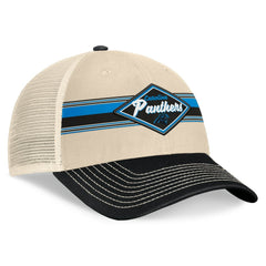 Carolina Panthers Diamond Stripe Trucker Adjustable Hat - Natural/Black online