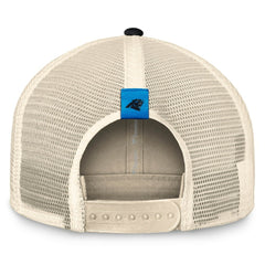 Carolina Panthers Diamond Stripe Trucker Adjustable Hat - Natural/Black online