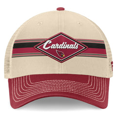 Arizona Cardinals Diamond Stripe Trucker Adjustable Hat - Natural/Cardinal outlet