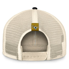 Jacksonville Jaguars Diamond Stripe Trucker Adjustable Hat - Natural/Black cheap